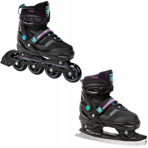 Raven Drill MINT / PINK ABEC7 ALU 34 - 37 - 2-in-1 Skates - Main image