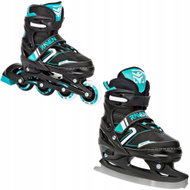 Raven Helixi Black / Mint LED 34 - 37 - 2-in-1 Skates