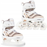 Raven Drill White / Coffee ABEC7 34 - 37 - 2-in-1 Skates