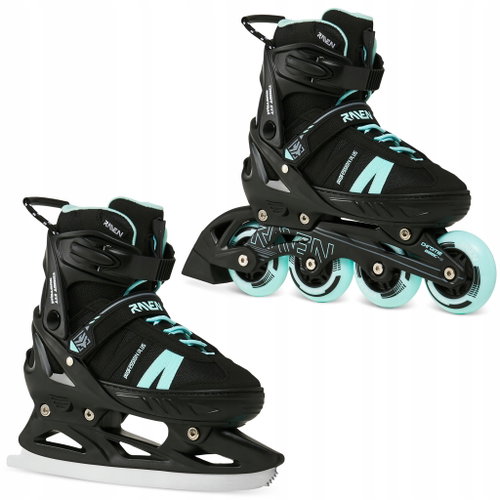 Raven Profession PLUS Black / Mint 38 - 42 - 2-in-1 Skates - Main image