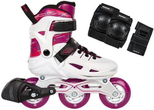 Powerslide Phuzion Universe Pink + Chrániče ONE Basic Kids, 29-32 - Roller Skates - Main image