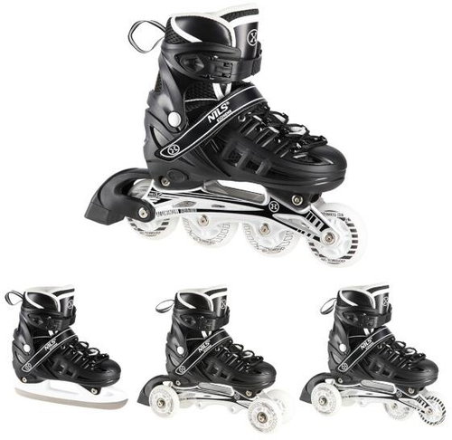 NILS EXTREME Skates 4in1 NH10905.2 M (35-38) black - Roller Skates - Main image