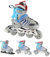 NILS EXTREME Skates 4in1 NH18192 M (34-38) grey-blue - Roller Skates