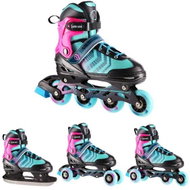 NILS EXTREME Skates 4in1 NH18192A L (39-43) black and purple - Roller Skates