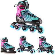 NILS EXTREME Skates 4in1 NH18192A M (34-38) black and purple - Roller Skates