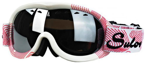 Sulov Passo Junior, double glazing, white - red - Ski Goggles - Main image