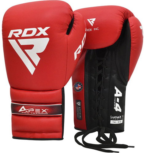 RDX Lace-up Training Gloves Apex Red 16 oz - Boxing Gloves - Main image