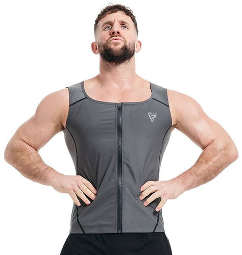 RDX Men's SWEAT VEST M2, Grey, L - Sauna Suit - Main image