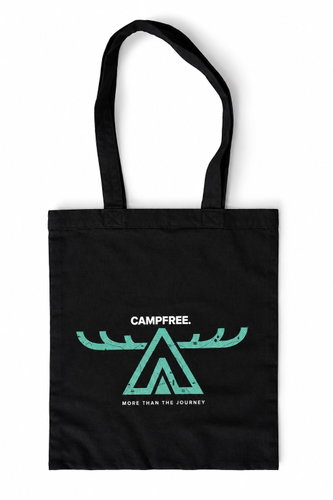CAMPFREE, bavlněná taška, černá - Shoulder Bag - Main image