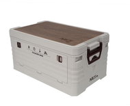 NIlS CAMP Folding box 2 in 1 NCB4002 with lid and wooden plate 50 l - Storage Box