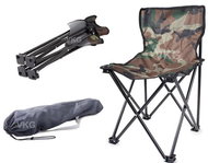 Folding camping chair (without armrests), camouflage - Camping Armchair