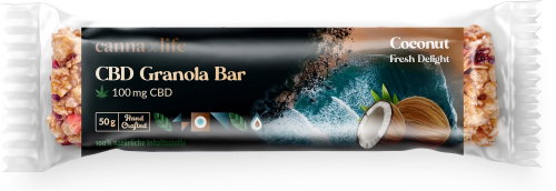 Cannaxlife CBD granola bar with coconut flavour 100 mg - CBD - Main image