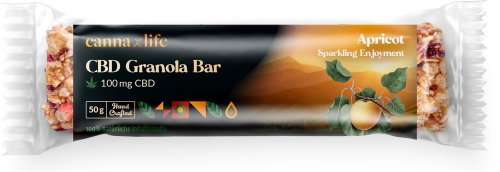 Cannaxlife apricot-flavoured CBD granola bar 100 mg - CBD - Main image