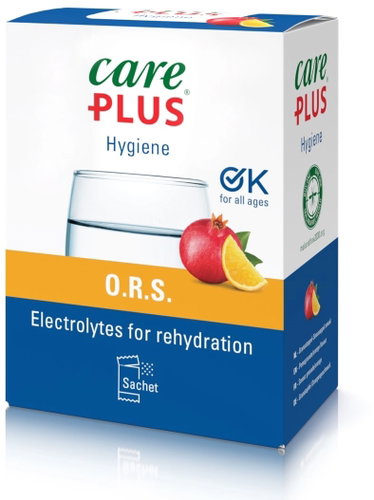 Care Plus ORS drink, 10 sachets, pomegranate/orange - Electrolytes - Main image