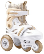Cariboo Ballerina Kids roller skates with LED wheels, size 31-35, Gold - Roller Skates