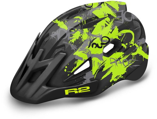 R2 WHEELIE ATH23F Black / Yellow Size M - Bike Helmet - Main image