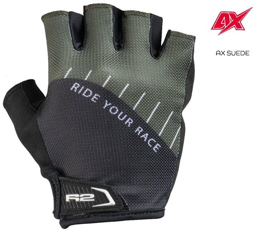 R2 Vouk black, khaki green ATR19X/XL - Cycling Gloves - Main image