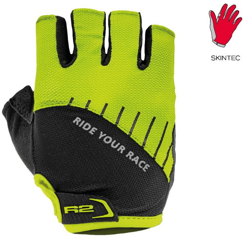 R2 Hoppy neon yellow, black ATR48B/6Y - Cycling Gloves - Main image