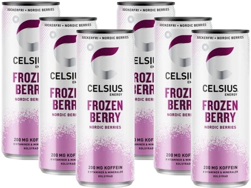 Celsius Frozen Berry - Ice Berries - 6 x 355 ml - Sports Drink - Main image