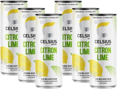 Celsius Lemon Lime - Lemon Lime - 6 x 355 ml - Sports Drink - Main image