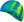 Swimming cap BUNT 58 blue/green/yellow