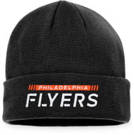 Fanatics men's Philadelphia Flyers NHL Authentic Pro Game & Train cuffed knit hat – black - Winter Hat