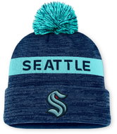 Fanatics Men's Seattle Kraken NHL Authentic Pro Rink Beanie Cuff With POM winter hat - Winter Hat
