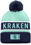 Fanatics Seattle Kraken NHL Authentic Pro Game & Train Cuffed Pom Knit Traditional - Winter Hat