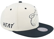 Mitchell & Ness Miami Heat NBA Evergreen Cream Black Snapback cap for men - Baseball Cap