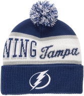Mitchell & Ness Men's Tampa Bay Lightning NHL Block Sweep Pom Knit winter hat - Winter Hat