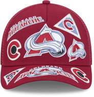 New Era Men's colourado Avalanche NHL 9FORTY M-Crown A-Frame Trucker All Over Cap Burgundy - Baseball Cap