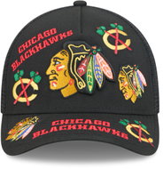 New Era Men's Chicago Blackhawks NHL 9FORTY M-Crown A-Frame Trucker All Over Cap - Baseball Cap