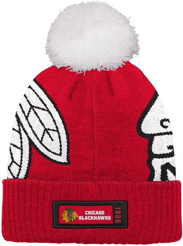 Outerstuff Chicago Blackhawks NHL Big Face kids' winter hat Main image Outerstuff Chicago Blackhawks NHL Big Face kids' winter hat - Winter Hat - Main image
