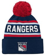 Outerstuff New York Rangers NHL 3rd Jersey Jacquard Cuff Pom kids' winter hat - Winter Hat