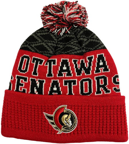 Outerstuff Ottawa Senators NHL Puck Pattern Cuffed kids' winter hat - Winter Hat - Main image