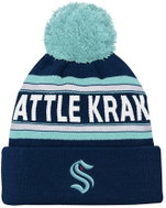 Outerstuff Seattle Kraken NHL Jacquard Cuffed Knit With Pom kids' winter hat - Winter Hat