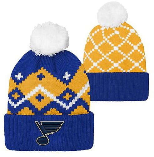 Outerstuff St. Louis Blues NHL Patchwork Cuffed Knit children's winter hat Main image Outerstuff St. Louis Blues NHL Patchwork Cuffed Knit children's winter hat - Winter Hat - Main image