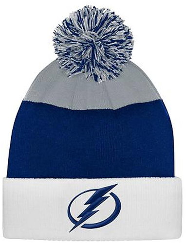 Outerstuff Tampa Bay Lightning NHL Essentials Cuffed Knit winter hat with pom - Winter Hat - Main image