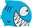 Piranha Swimming Cap, Blue