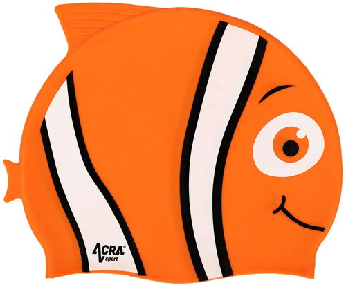 Acra Children's Swimming Cap, Nemo, Orange - Bathing Cap - Main image
