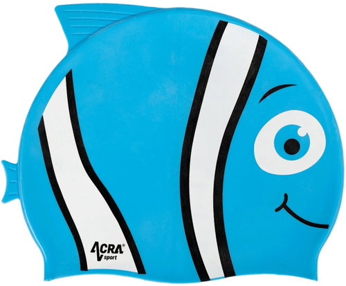 Acra Dětská plavecká koupací čepice, Nemo, modrá - Bathing Cap - Main image