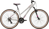 Rock Machine Cross 100 lady gloss light grey/dark grey/new pink M - Krosové kolo
