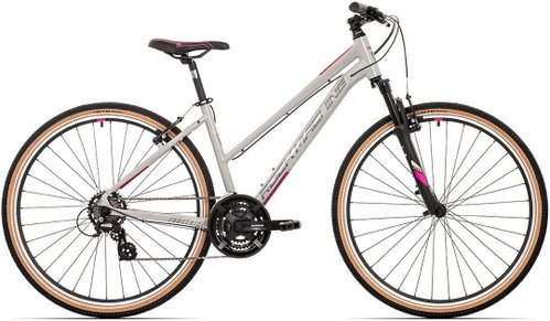 Rock Machine Cross 100 lady gloss light grey/dark grey/new pink - Cross Bike - Main image