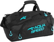 Aqua Speed Cestovní taška DUFFLE BAG S 40 × 30 × 28 černá / tyrkys - Travel Bag