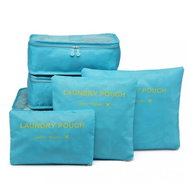 Zaparkorun Practical travel bags and travel organizers, 6 pcs, light blue - Packing Cubes
