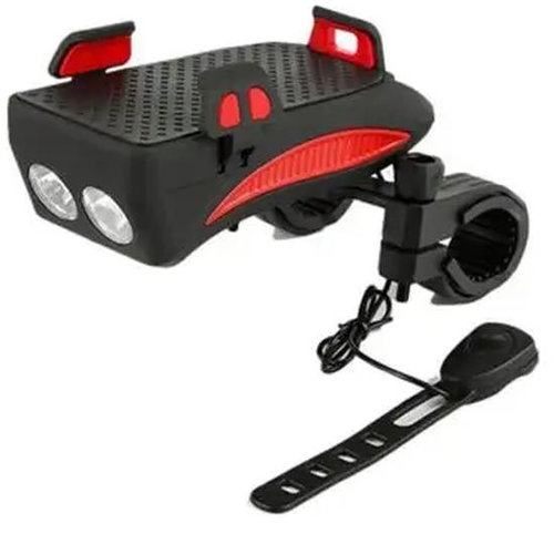 Zaparkorun Bikerpro 4-in-1 bicycle light with phone holder, red - Bike Light - Main image
