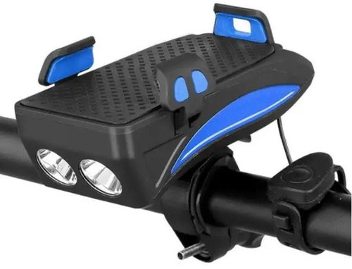 Zaparkorun Světlo na kolo Bikerpro 4v1 s držákem na telefon, modré - Bike Light - Main image