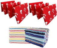 Kaptan Set red anchor 2 pcs + gift towel - Beach lounger