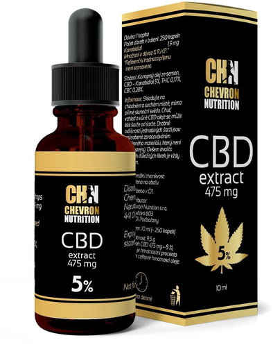 Chevron Nutrition CBD Hemp Oil 5% 475 mg 10 ml - Dietary Supplement - Main image