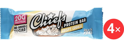 Chiefs protein bar 4×55g crunchy cookie - Protein Bar - Main image